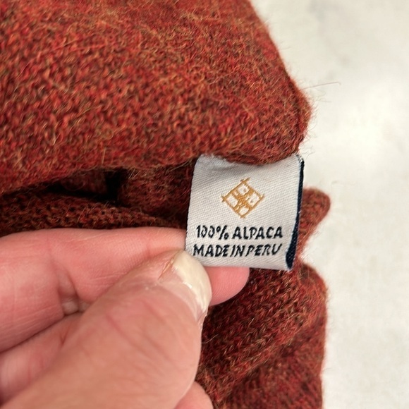 Peru Etnice 1/4 Zip Sweater Mens Size Large 100% Alpaca Striped Long Sleeve - Picture 8 of 16